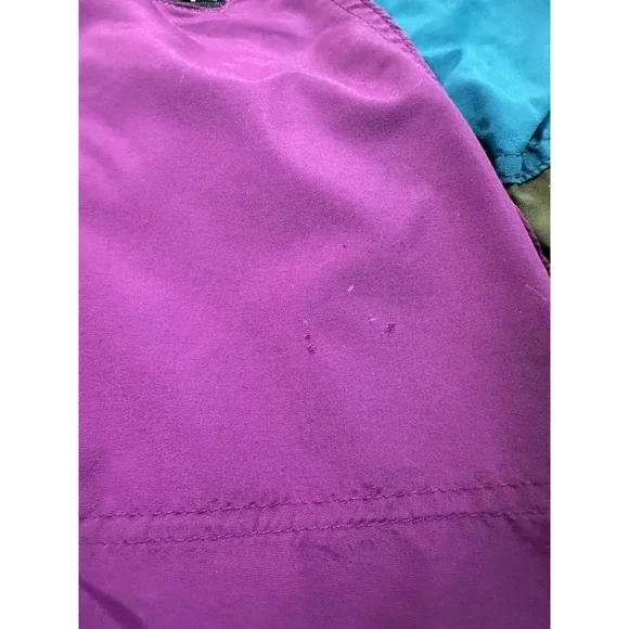 Mens LL Bean Anorak Jacket Pullover Purple Teal Green XL Tall‎ Vintage 90s